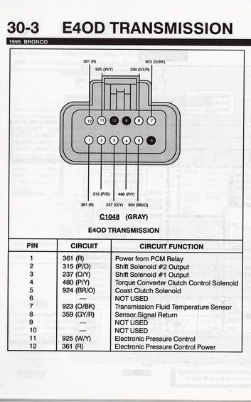 1990 Ford Bronco E4OD Transmission pictures, videos, and ... e4od solenoid pack wiring diagram 